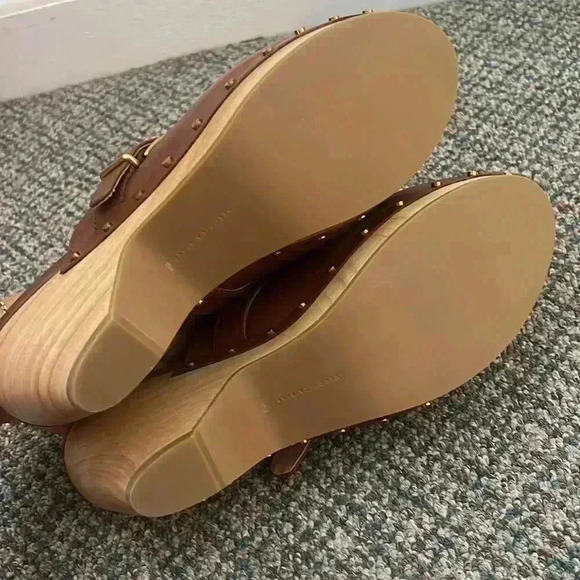 Veronica Beard Women's Hendrix Buckled Clogs Hazelwood Leather NWOB size 11 - Picture 9 of 9